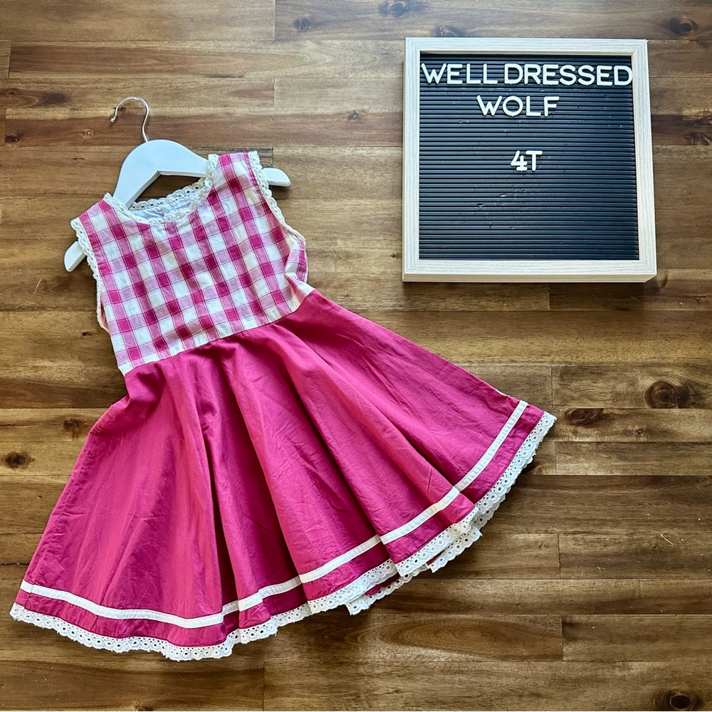 Well Dressed Wolf Pink and White Plaid Dress